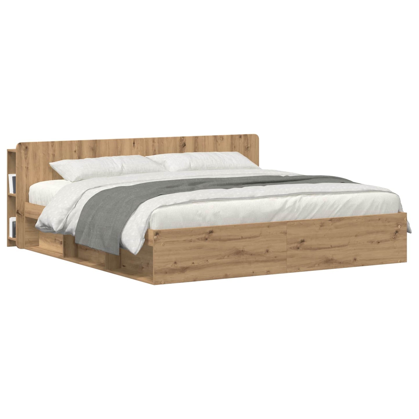 Headboard Cabinet with Storage Artisan Oak Engineered Wood