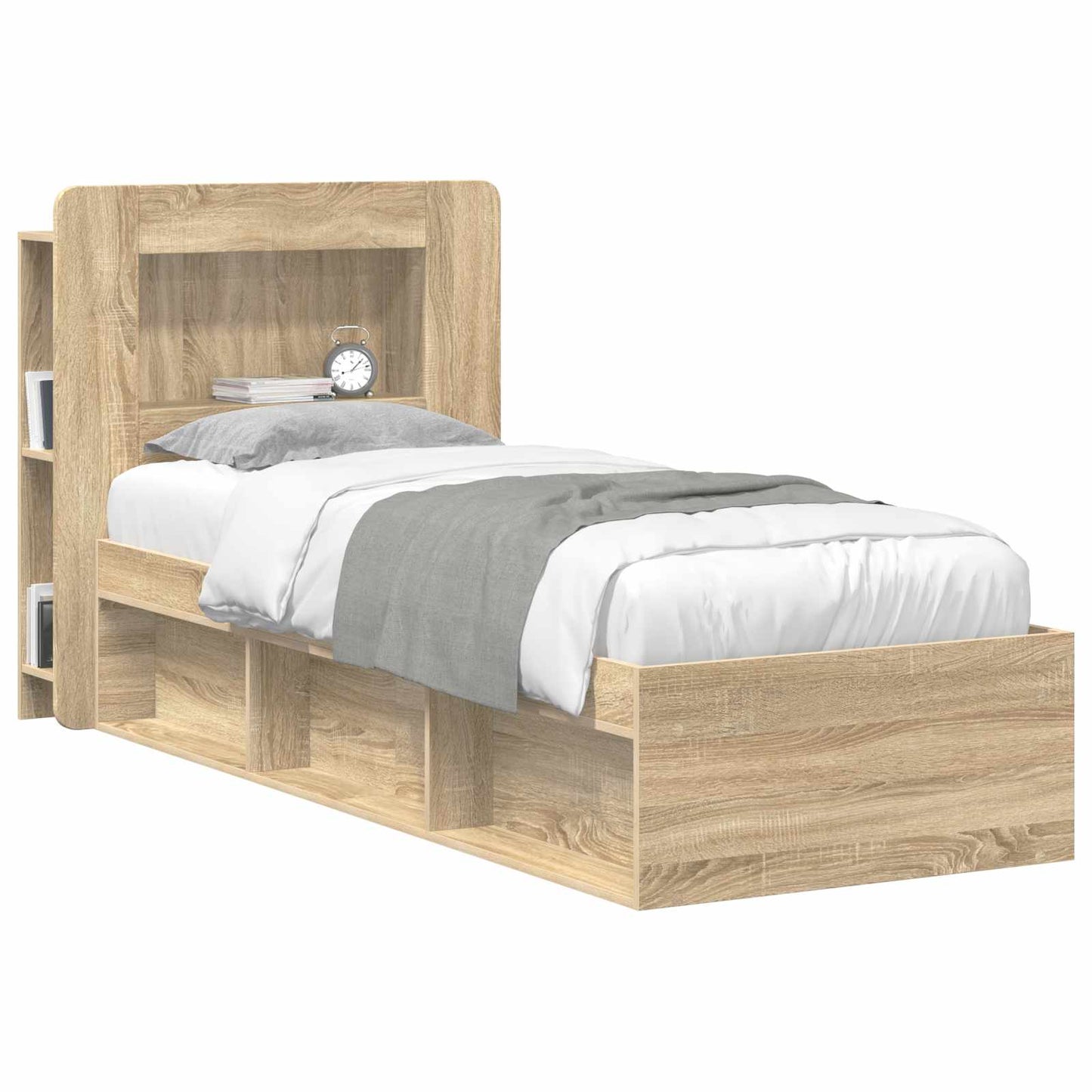 Headboard Cabinet with Storage Sonoma Oak Engineered Wood