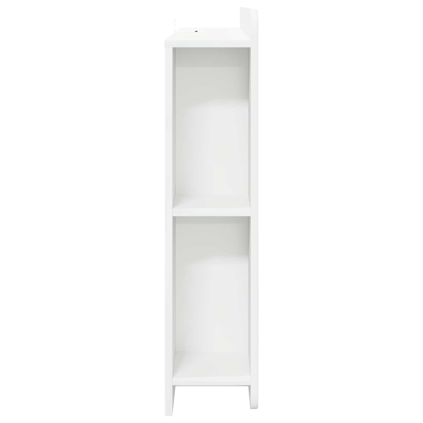 Headboard Cabinet with Storage High Gloss White Engineered Wood