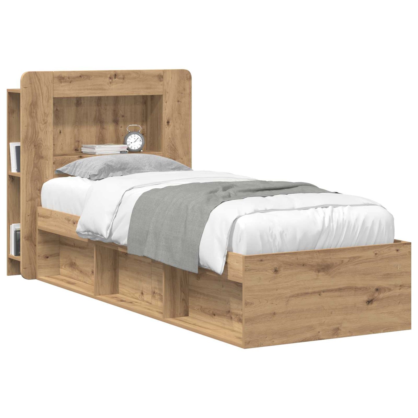 Headboard Cabinet with Storage Artisan Oak Engineered Wood