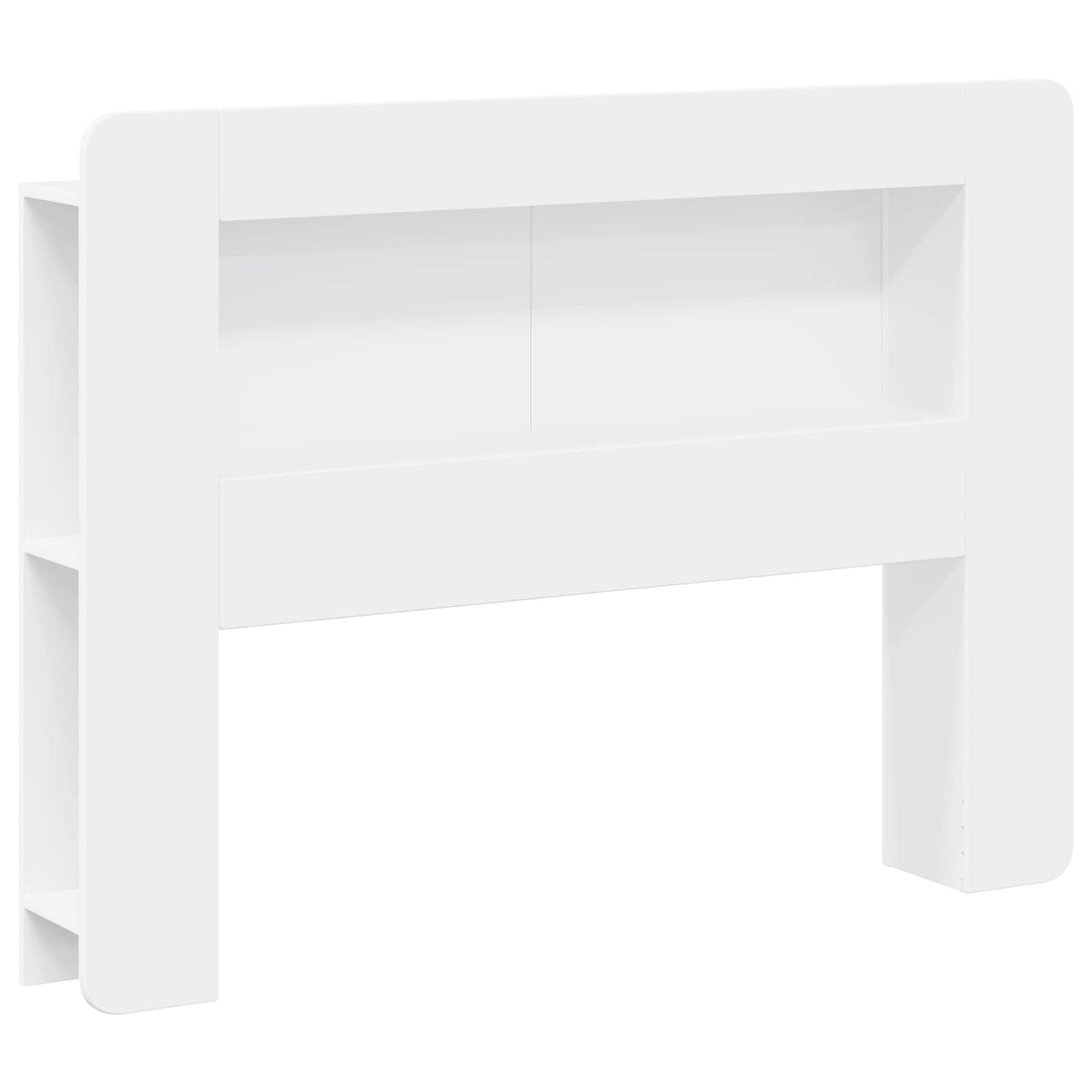 Headboard Cabinet with Storage White Engineered Wood