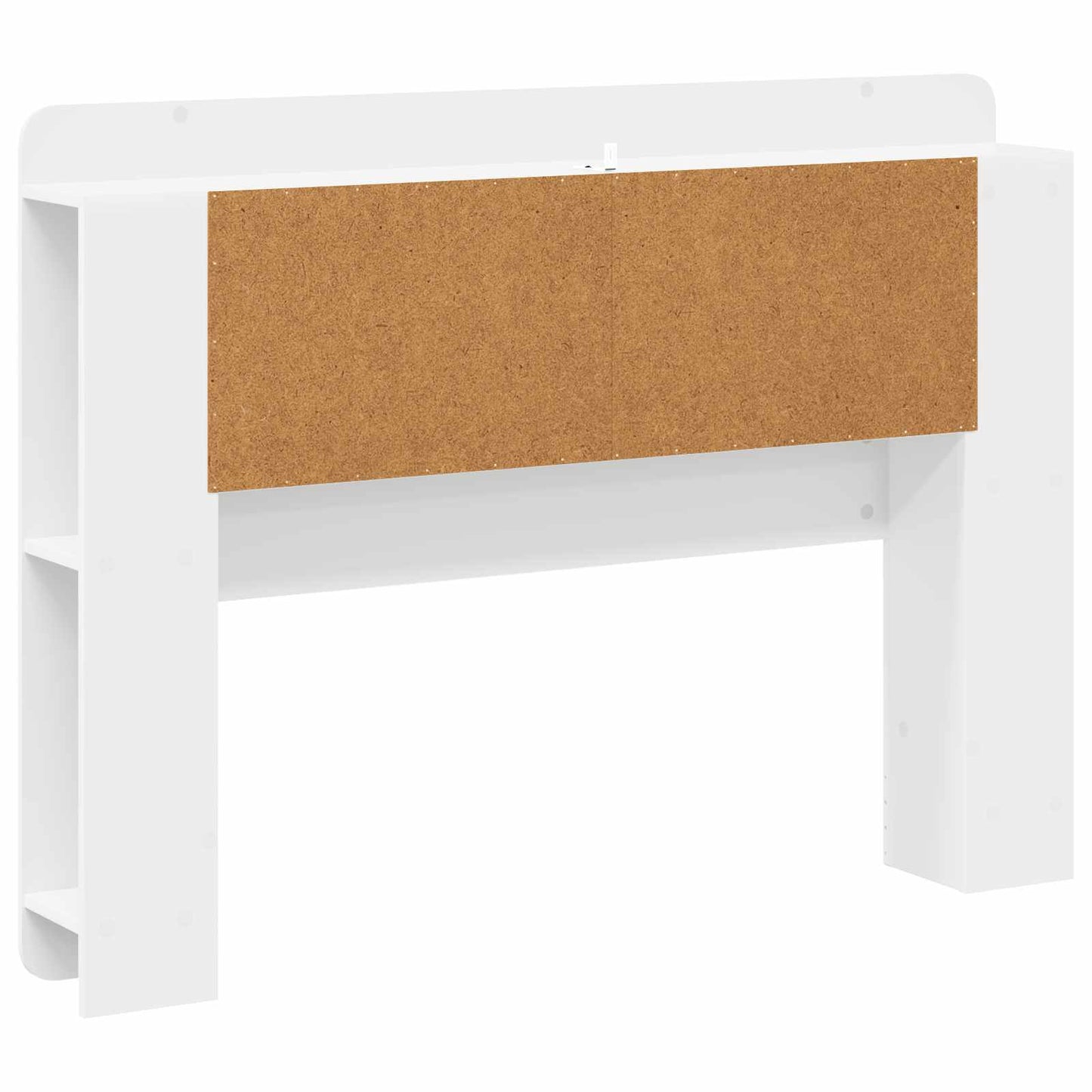 Headboard Cabinet with Storage White Engineered Wood