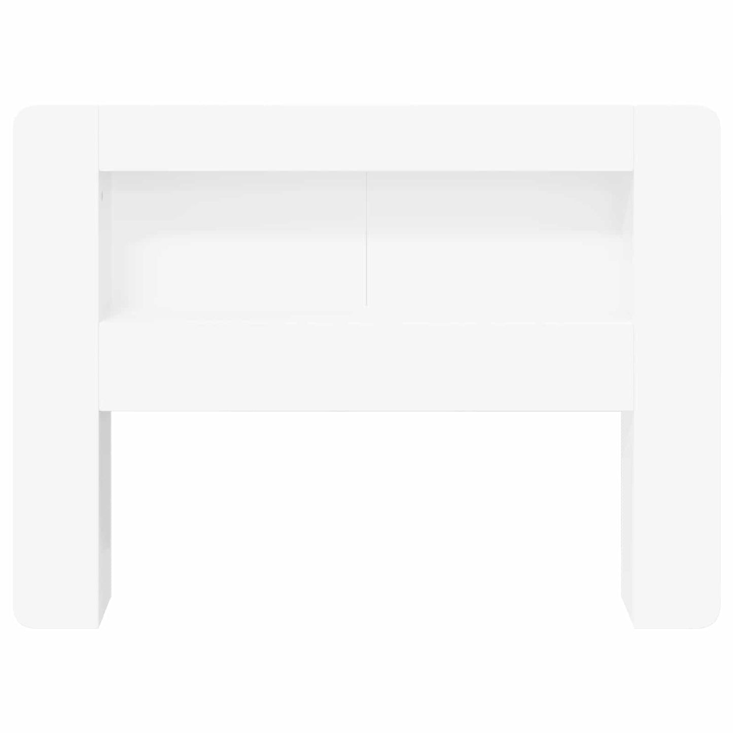 Headboard Cabinet with Storage White Engineered Wood