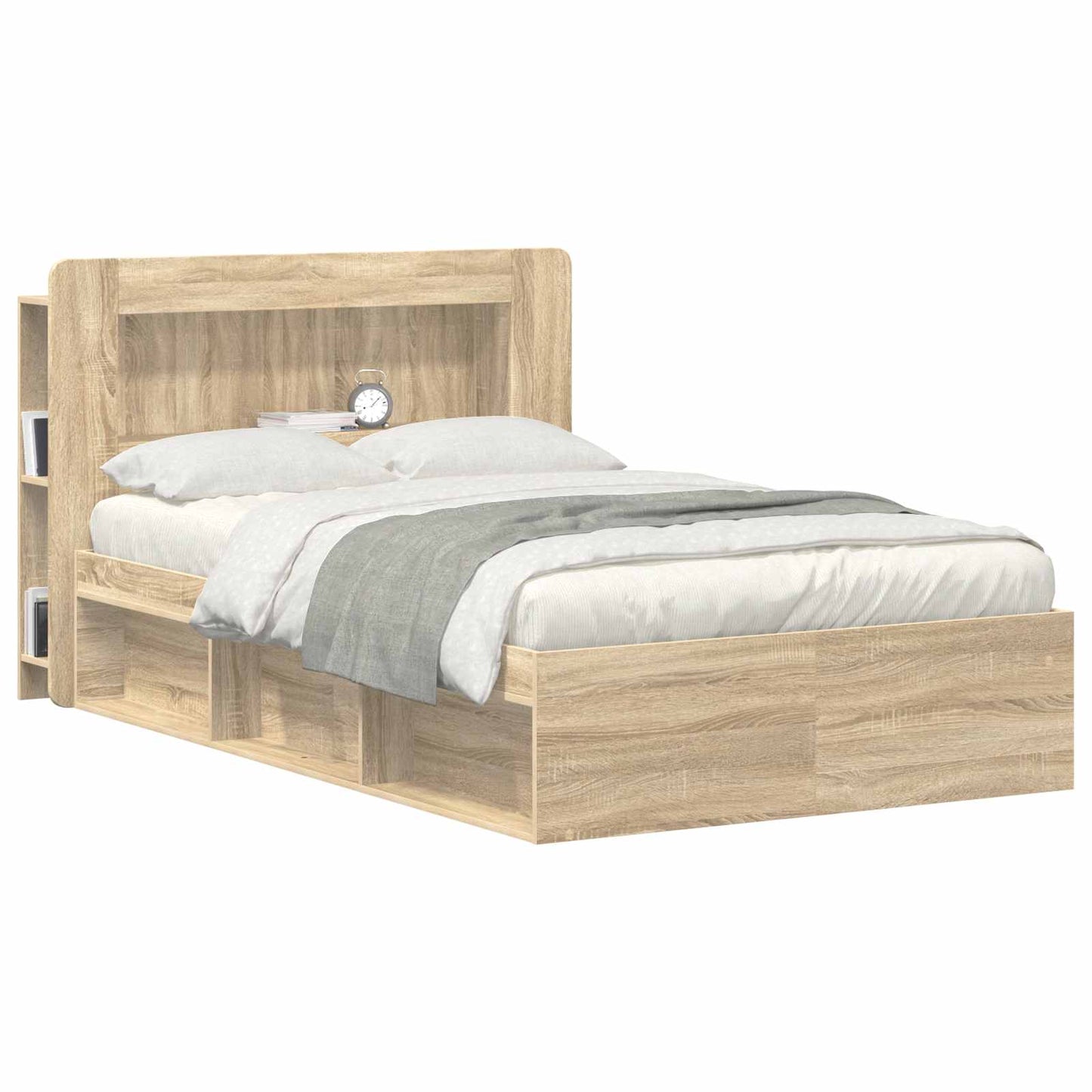 Headboard Cabinet with Storage Sonoma Oak Engineered Wood