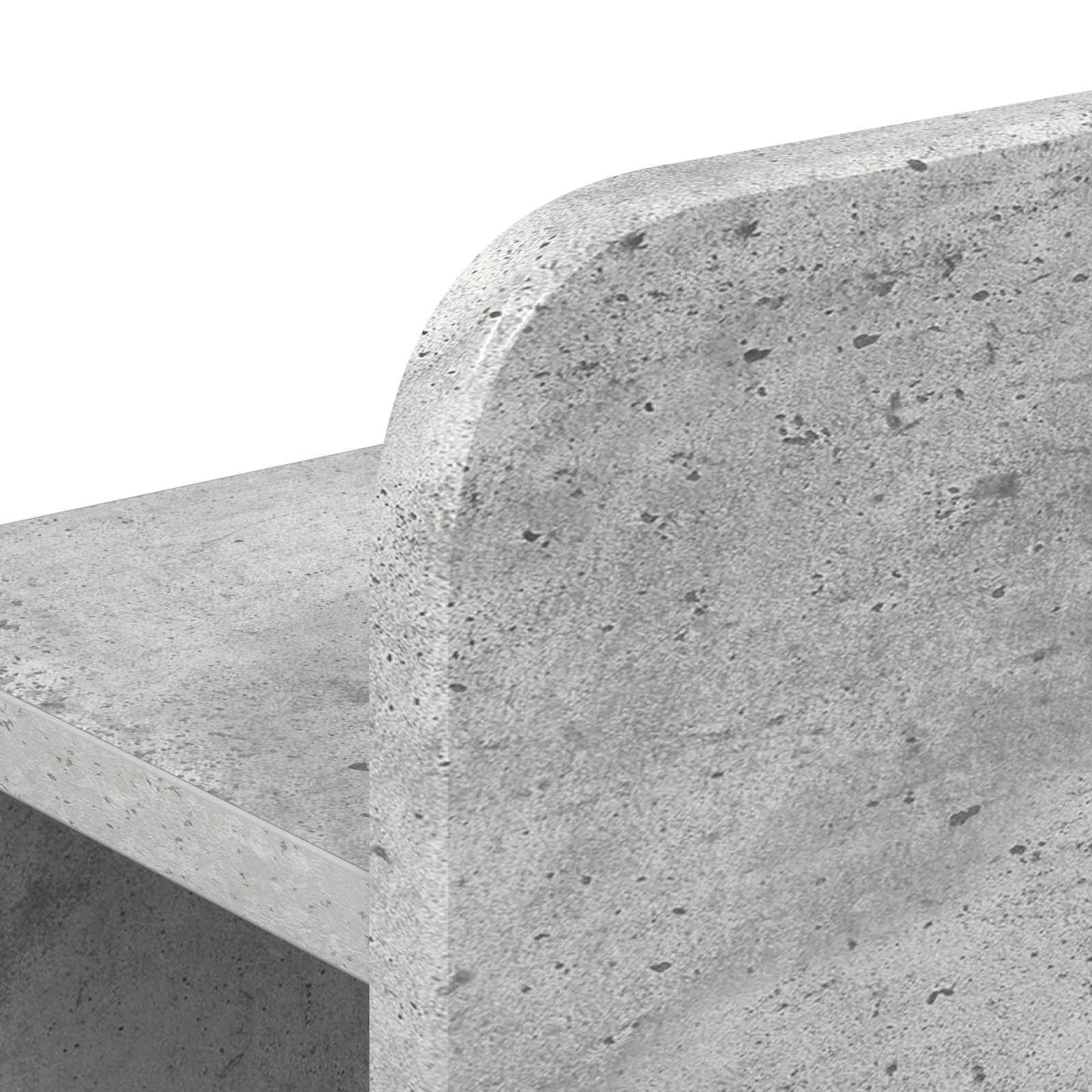 Headboard Cabinet with Storage Concrete Grey Engineered Wood