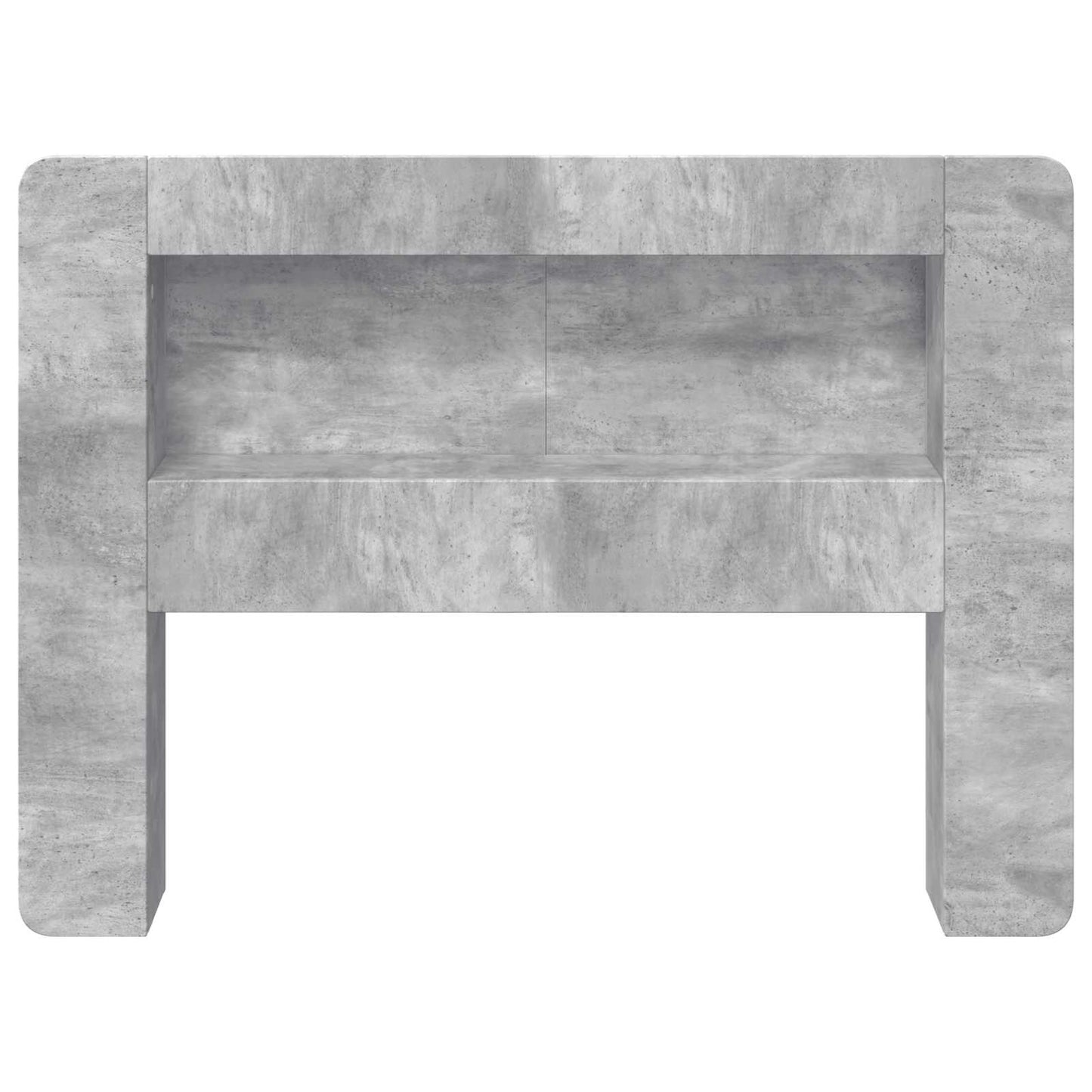 Headboard Cabinet with Storage Concrete Grey Engineered Wood