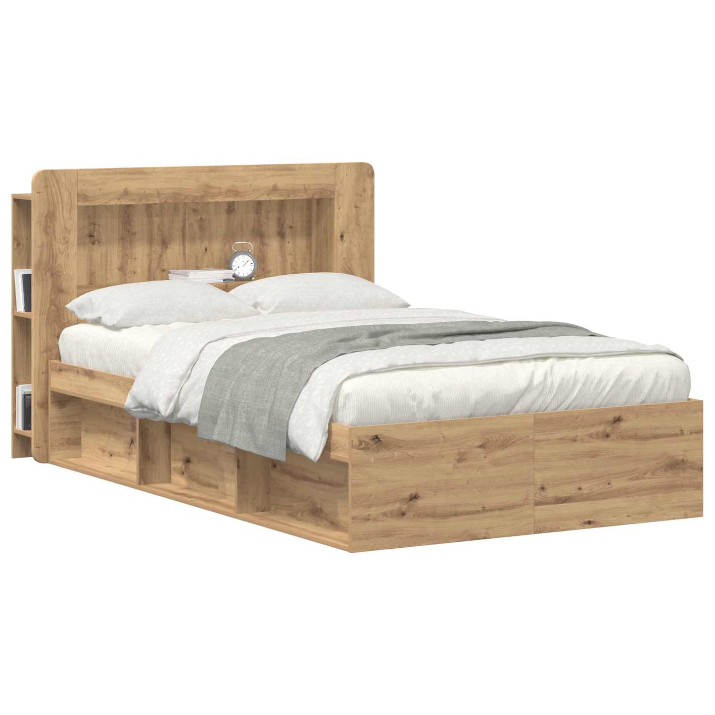 Headboard Cabinet with Storage Artisan Oak Engineered Wood