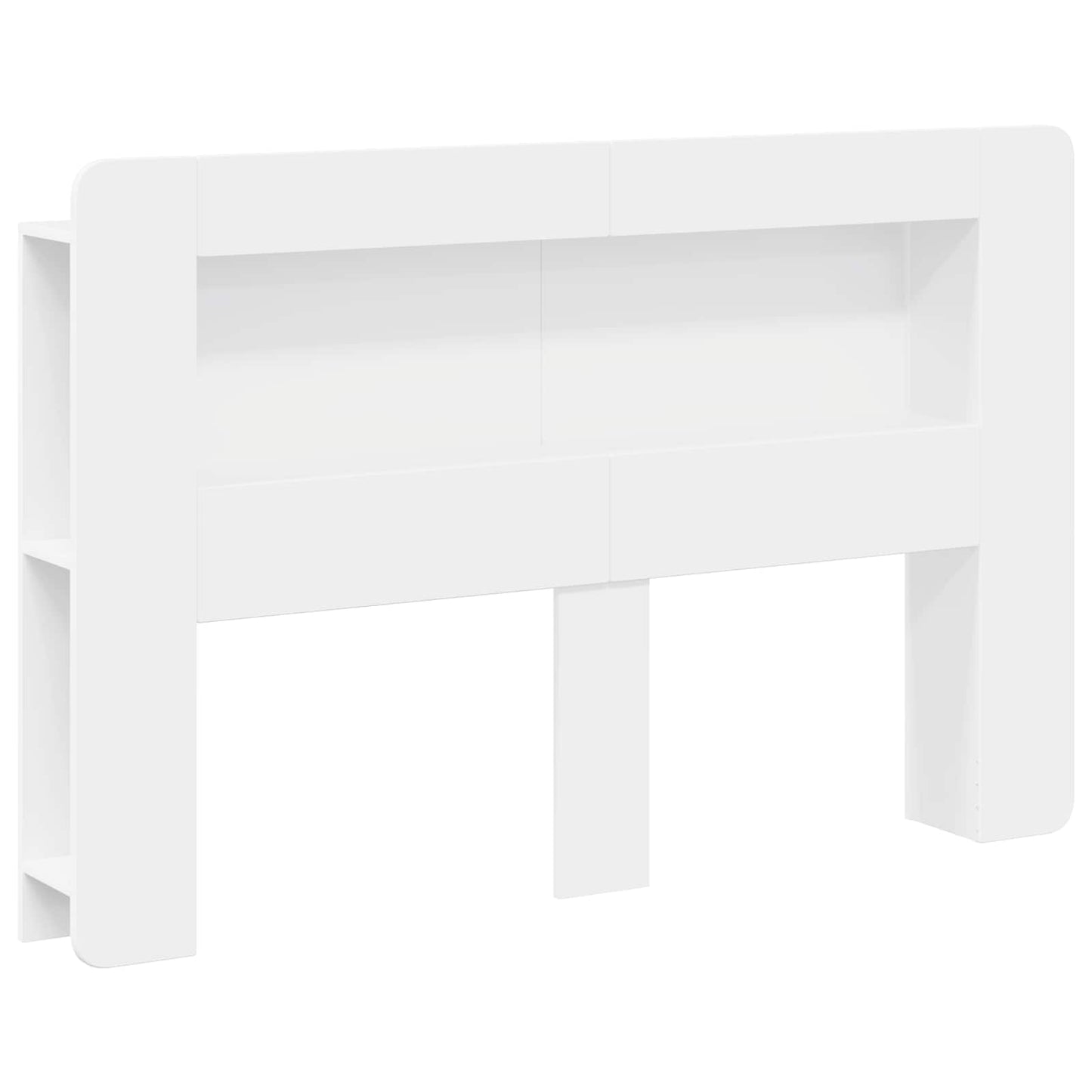 Headboard Cabinet with Storage White Engineered Wood