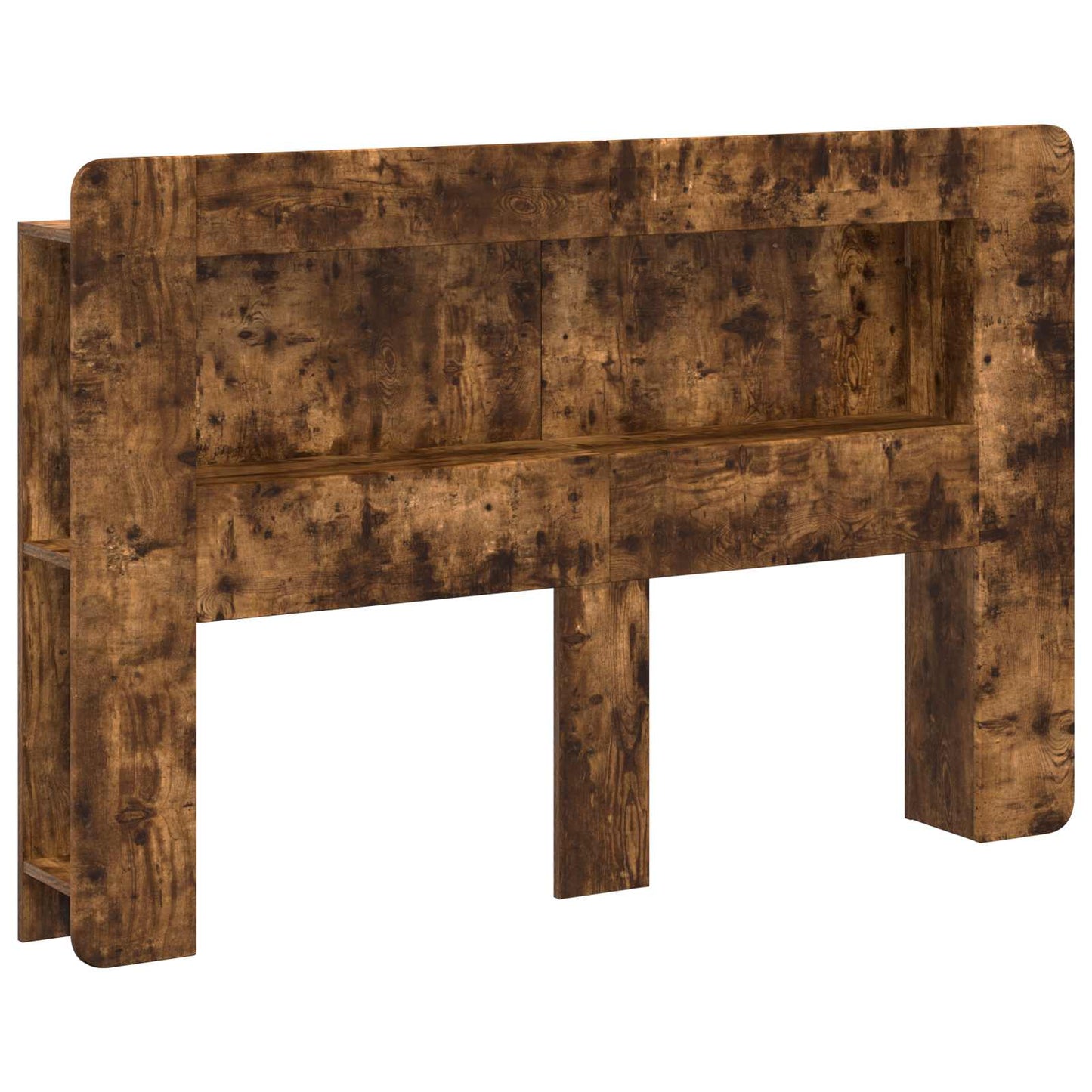 Headboard Cabinet with Storage Smoked Oak Engineered Wood