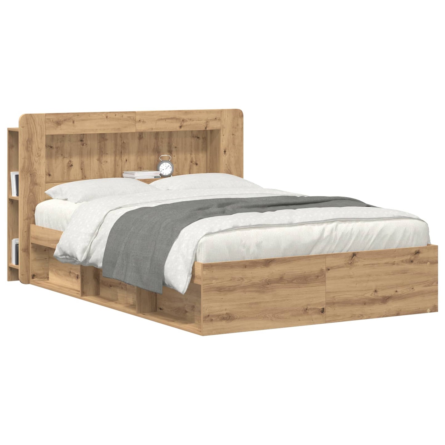 Headboard Cabinet with Storage Artisan Oak Engineered Wood