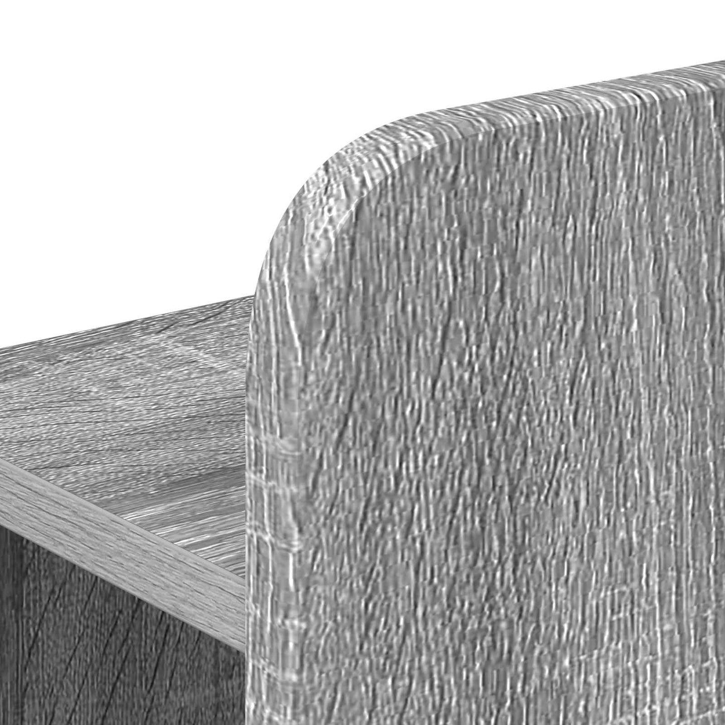 Headboard Cabinet with Storage Grey Sonoma Engineered Wood