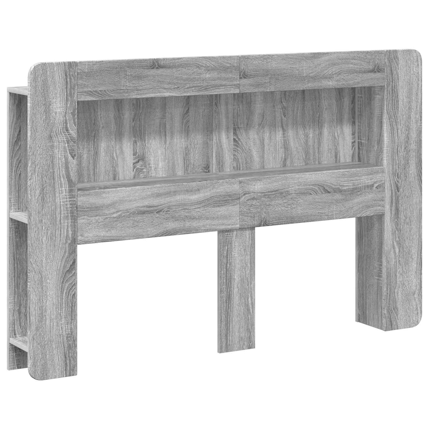 Headboard Cabinet with Storage Grey Sonoma Engineered Wood