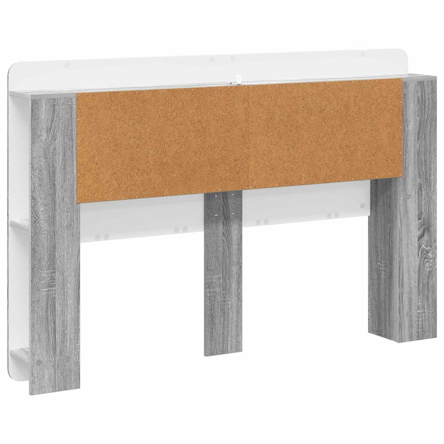 Headboard Cabinet with Storage Grey Sonoma Engineered Wood
