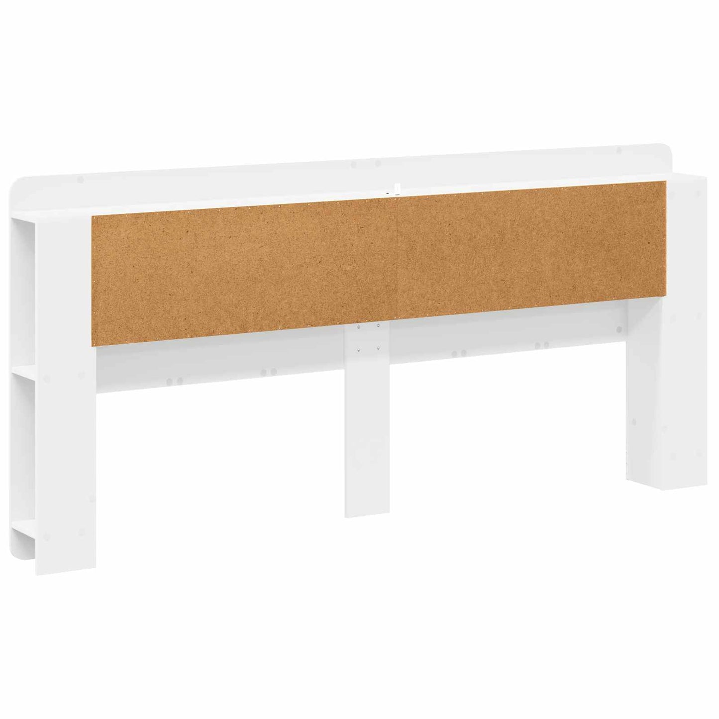 Headboard Cabinet with Storage White Engineered Wood