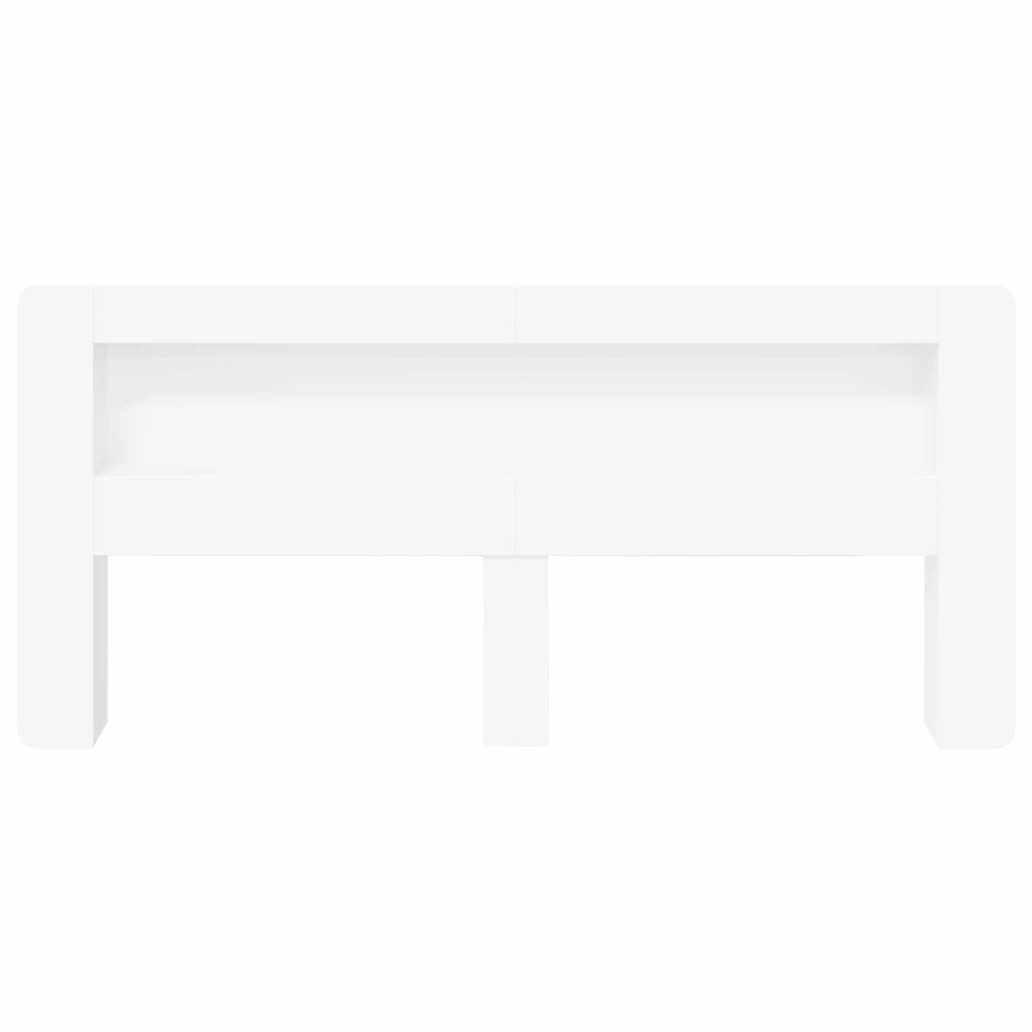 Headboard Cabinet with Storage White Engineered Wood