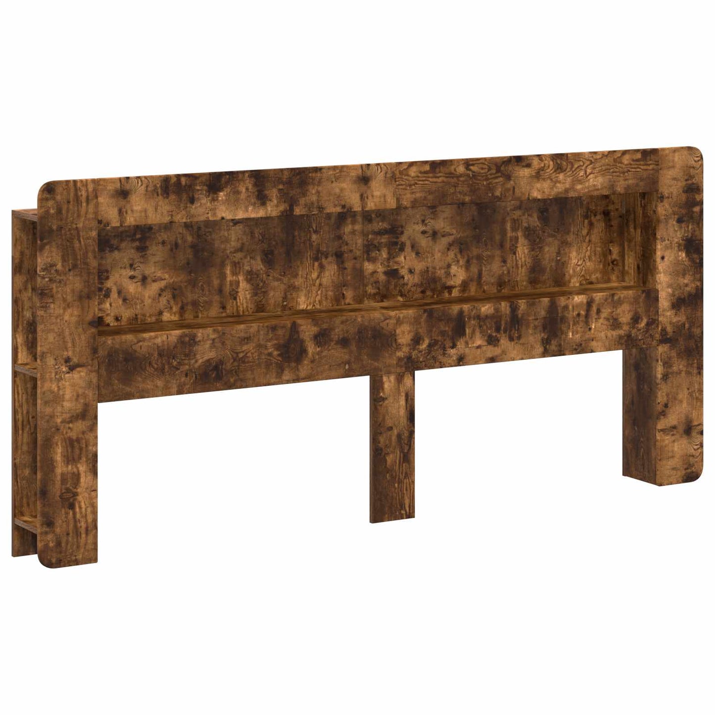 Headboard Cabinet with Storage Smoked Oak Engineered Wood