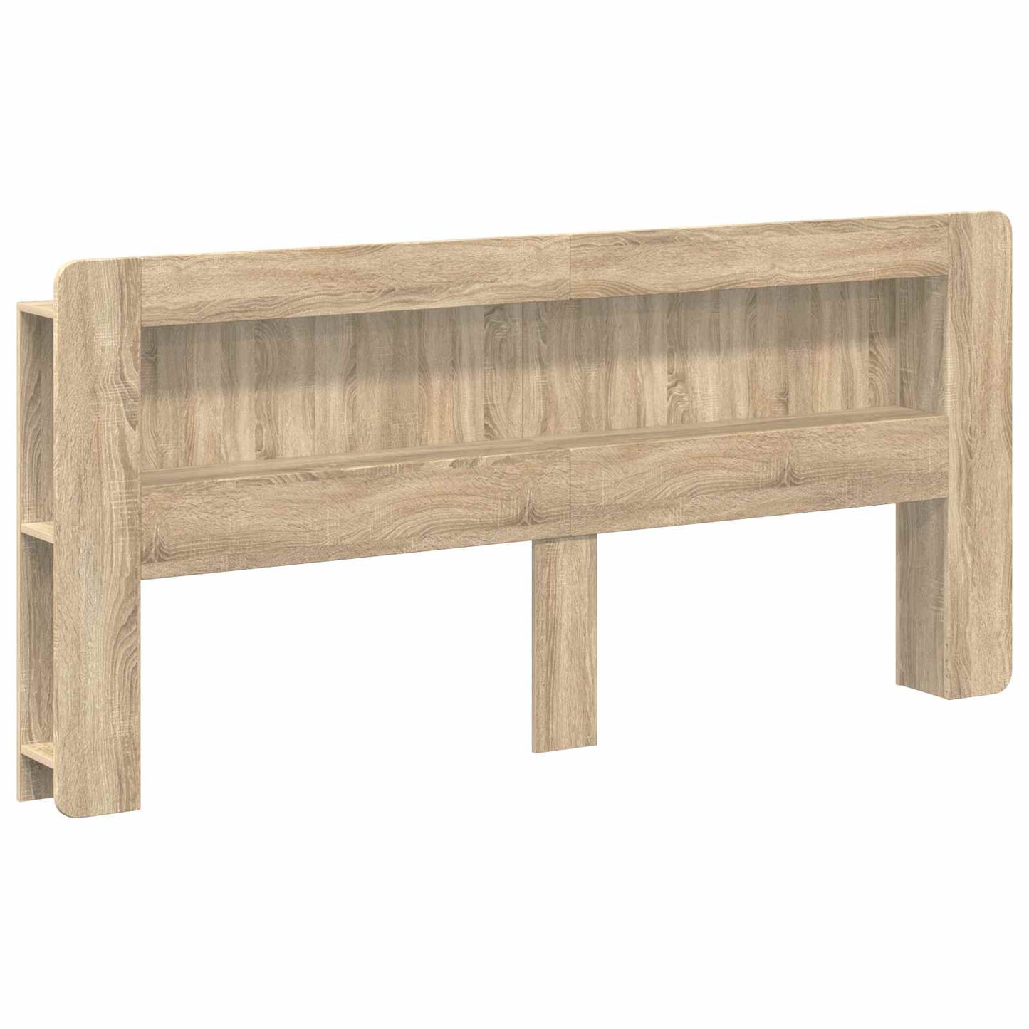 Headboard Cabinet with Storage Sonoma Oak Engineered Wood