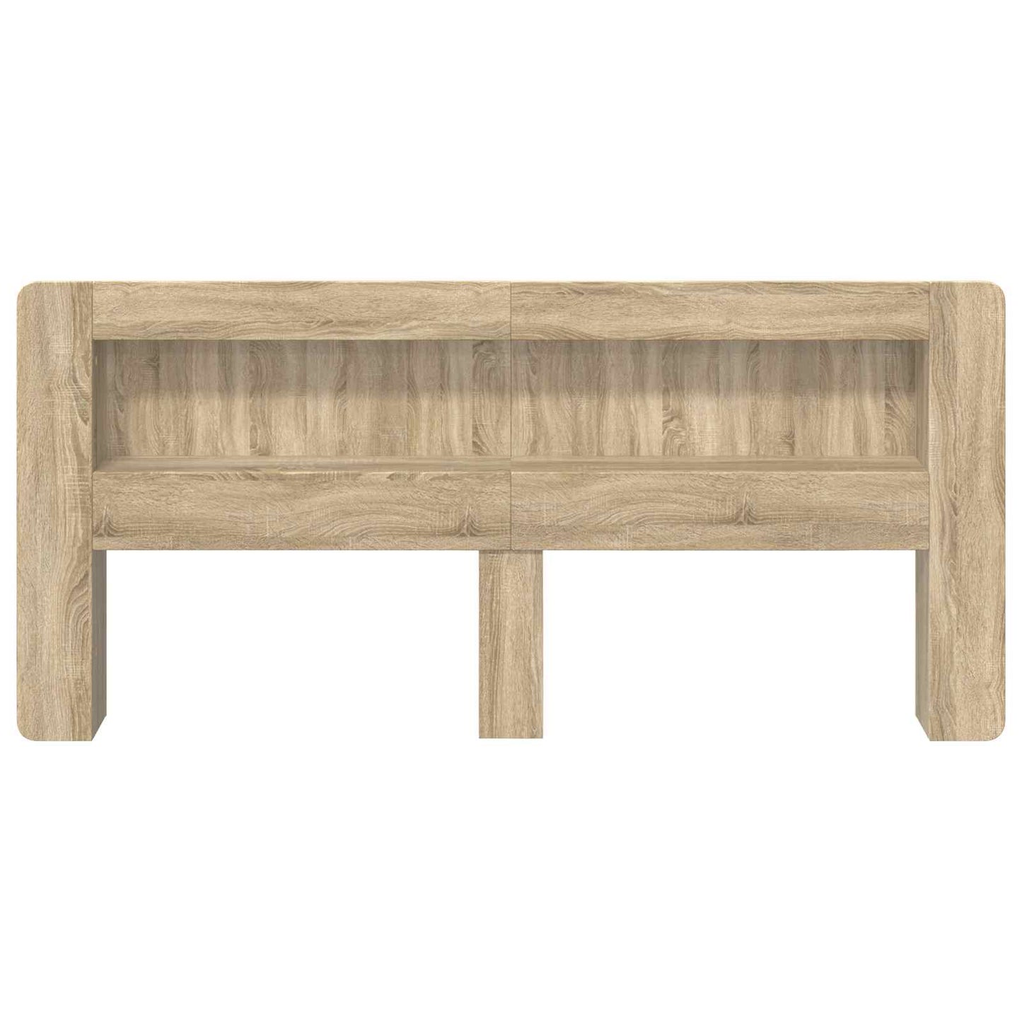 Headboard Cabinet with Storage Sonoma Oak Engineered Wood