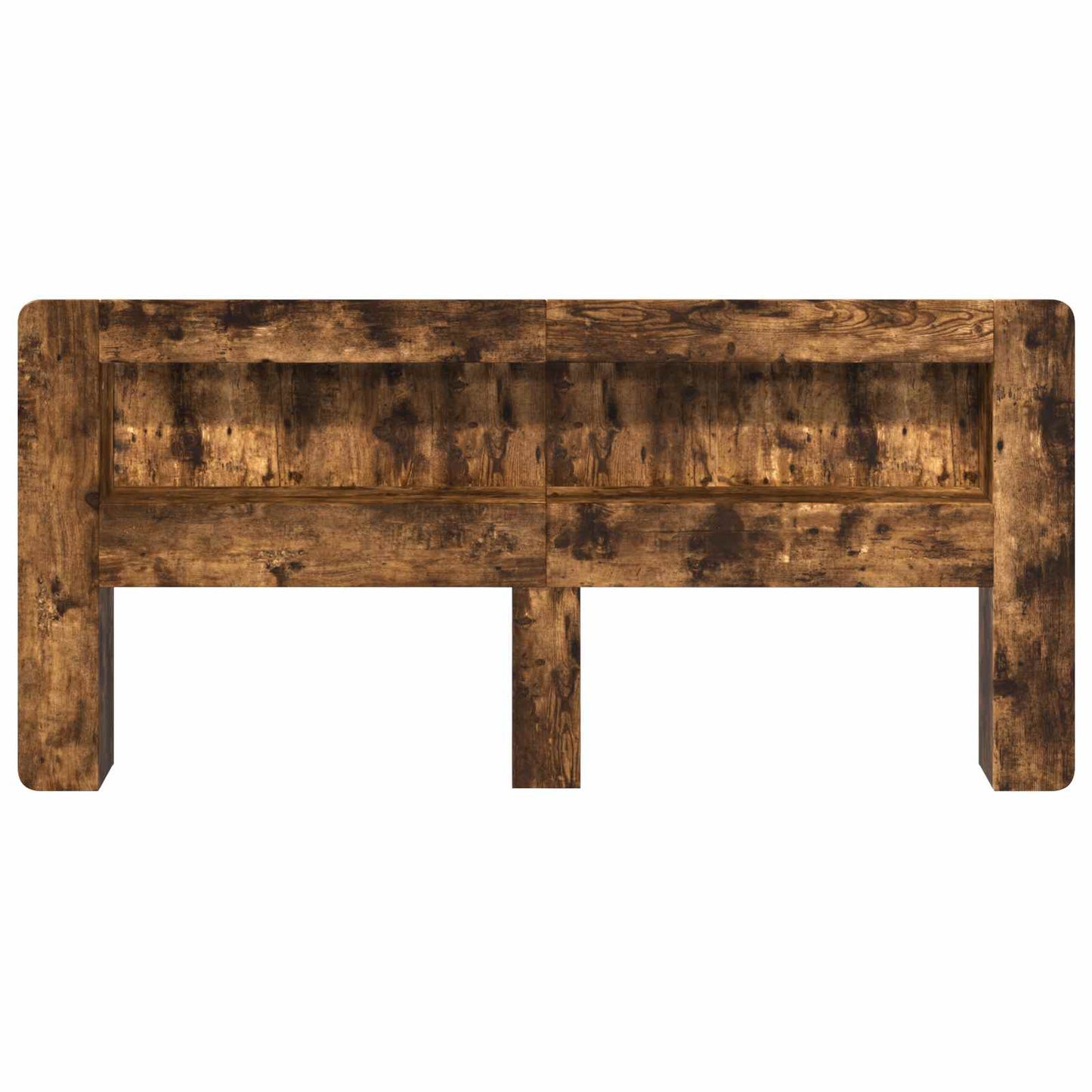 Headboard Cabinet with Storage Smoked Oak 215 x 18.5 x 100 cm