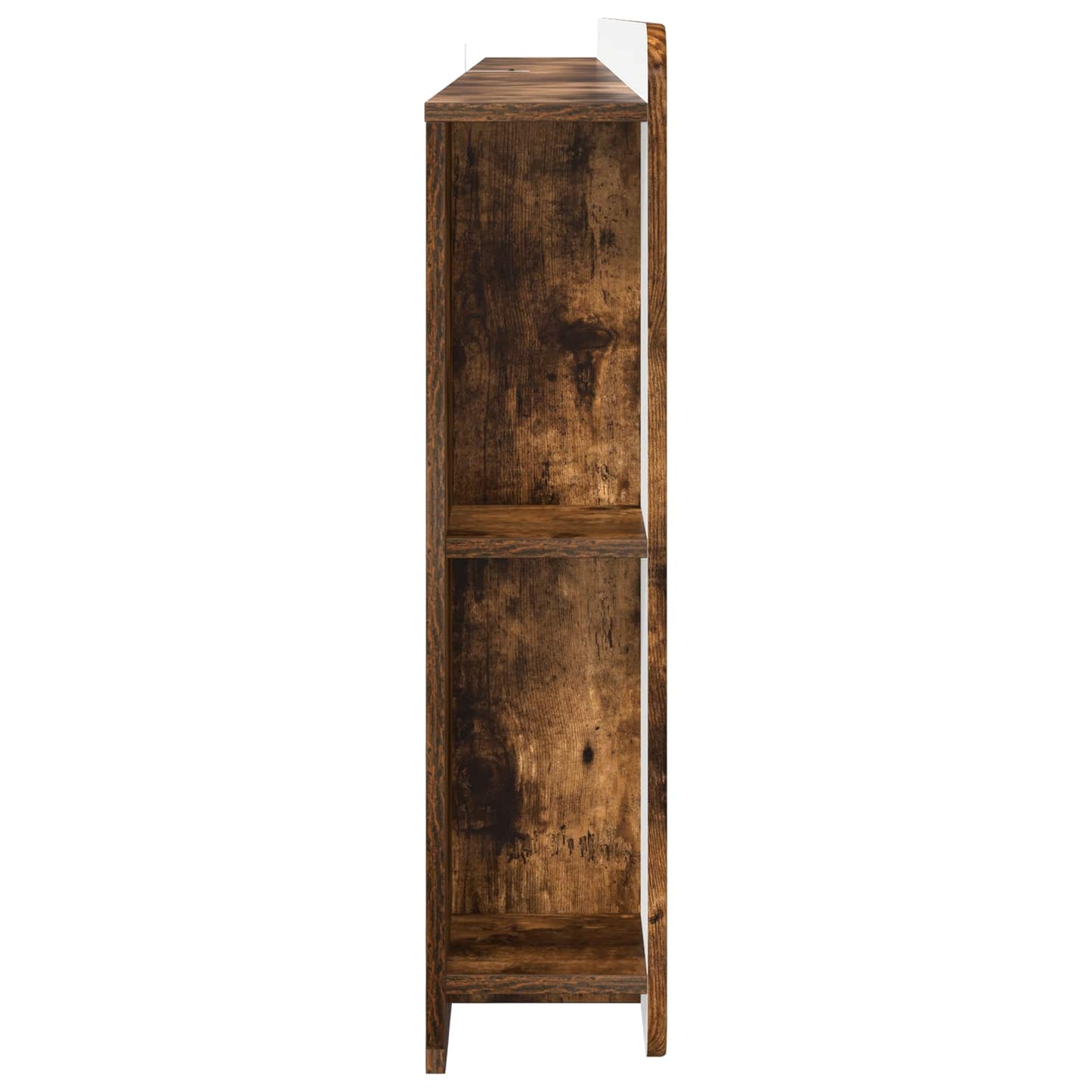 Headboard Cabinet with Storage Smoked Oak 215 x 18.5 x 100 cm
