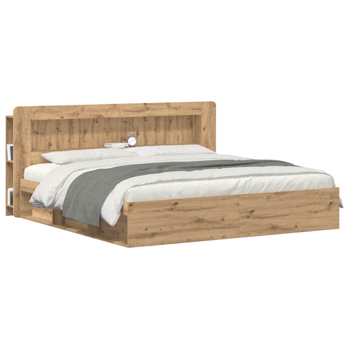 Headboard Cabinet with Storage Artisan Oak Engineered Wood