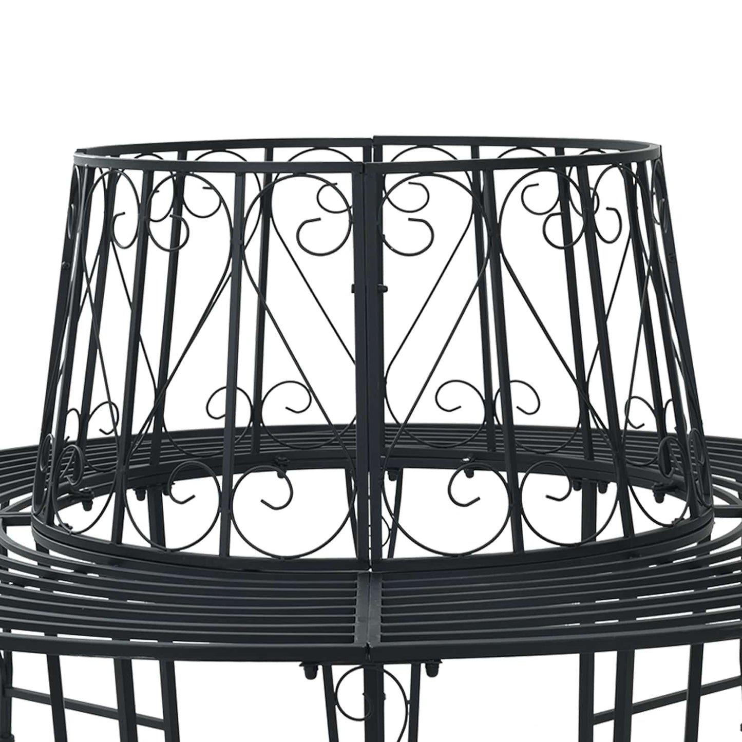 Tree Bench Ø 160 x 89 cm Steel Black Round