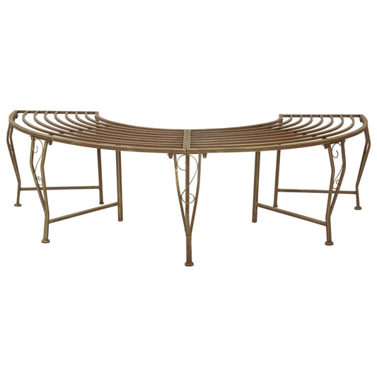 Tree Bench 4-Seater 160 x 80 x 44 cm Steel Antique Brown
