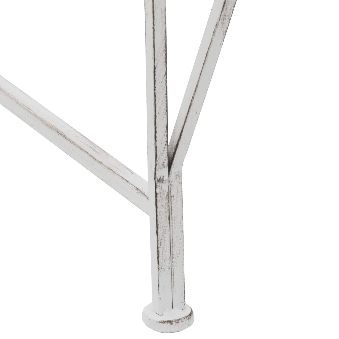 Tree Bench 4-Seater 160 x 80 x 44 cm Steel Antique White