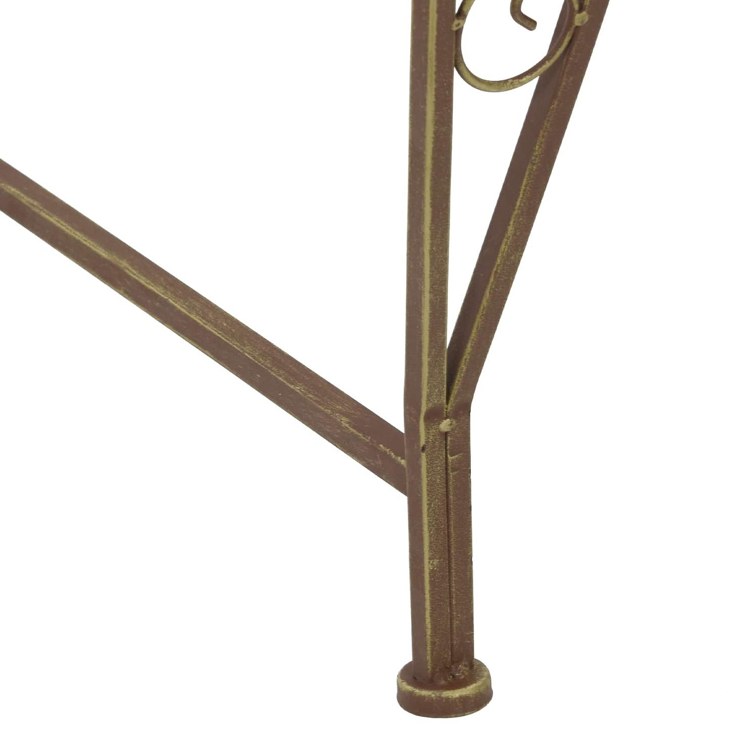 Tree Bench 8-Seater Ø 160 x 89 cm Steel Antique Brown Round