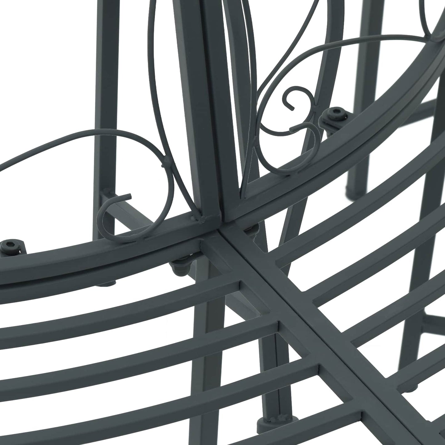 Tree Bench 4-Seater 160 x 80 x 89 cm Steel Silver Grey