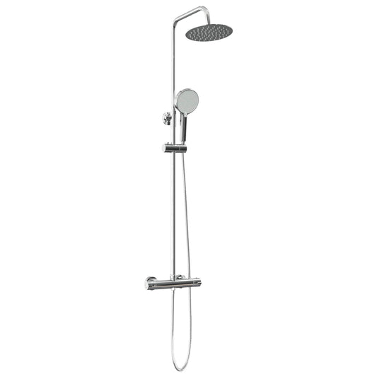 Thermostatic Shower System Set Chrome Stainless Steel 201