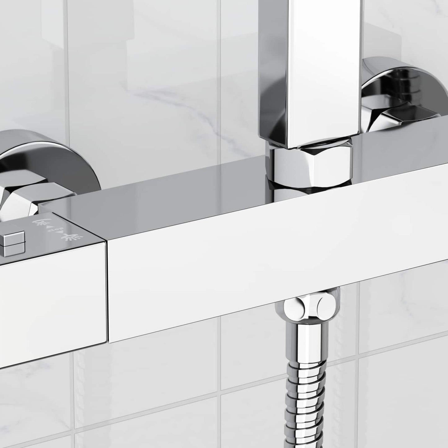 Thermostatic Shower Mixer Stainless Steel 201 25.5 x 7 x 6 cm