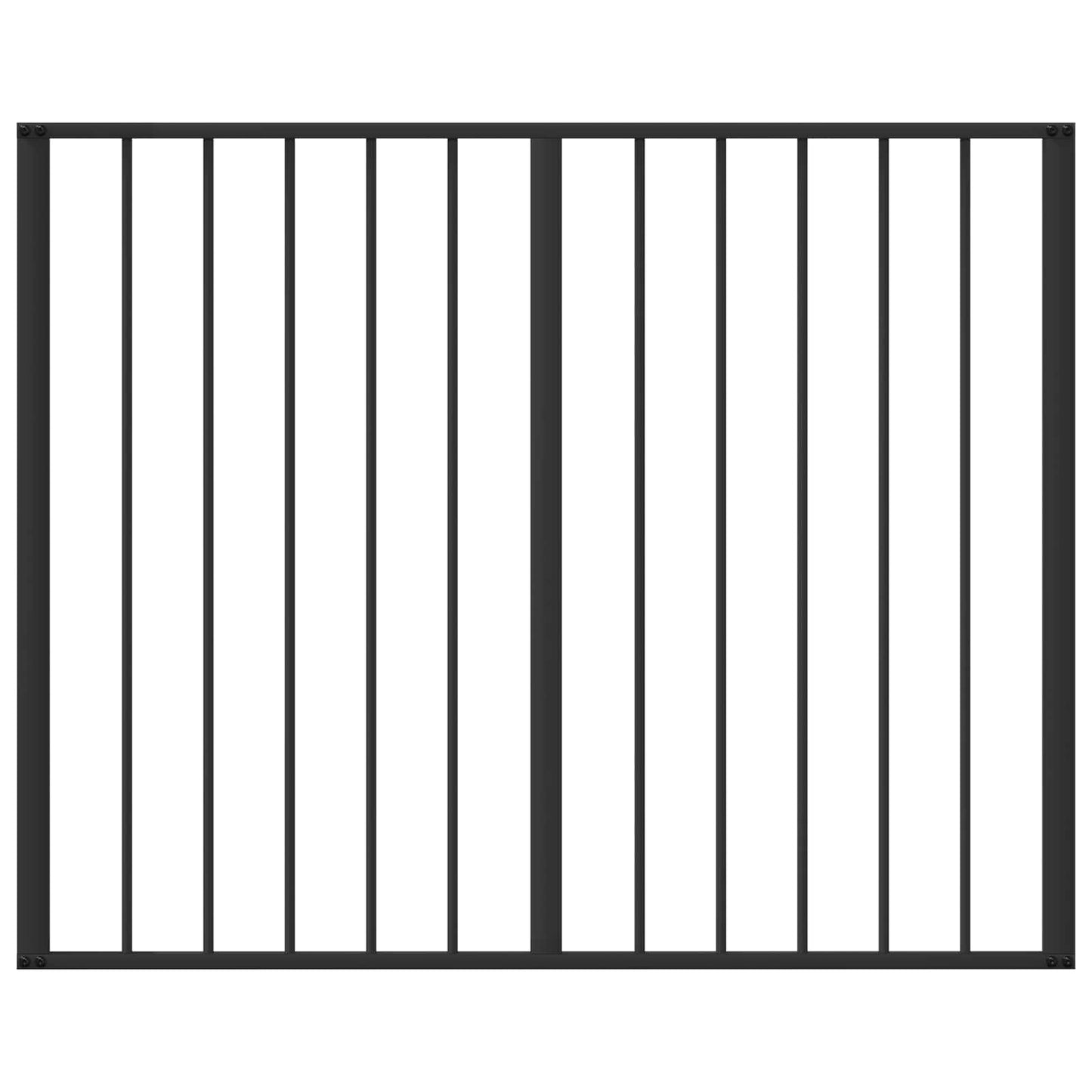 Dog Gate 6 pcs Black 100 x 80 cm Galvanised Steel