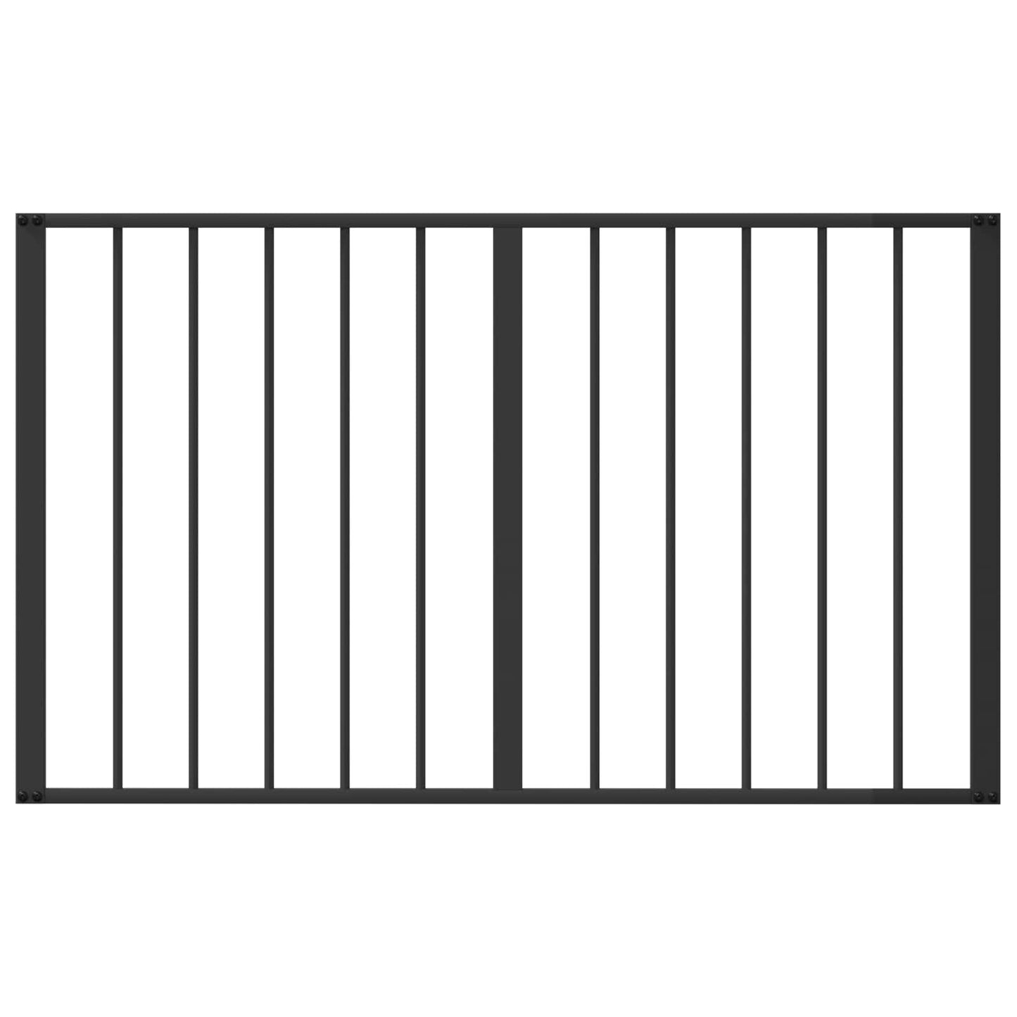 Dog Gate 6 pcs Black 100 x 60 cm Galvanised Steel
