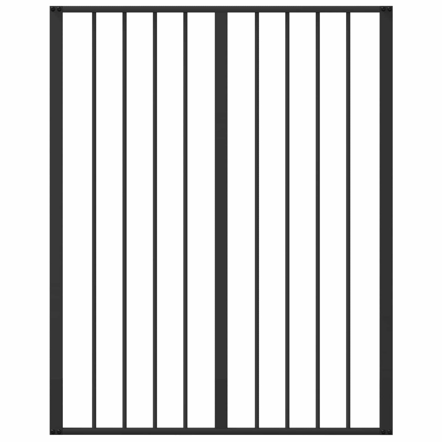 Dog Gate 8 pcs Black 80 x 100 cm Galvanised Steel