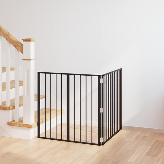 Dog Gate 2 pcs Black 80 x 80 cm Galvanised Steel