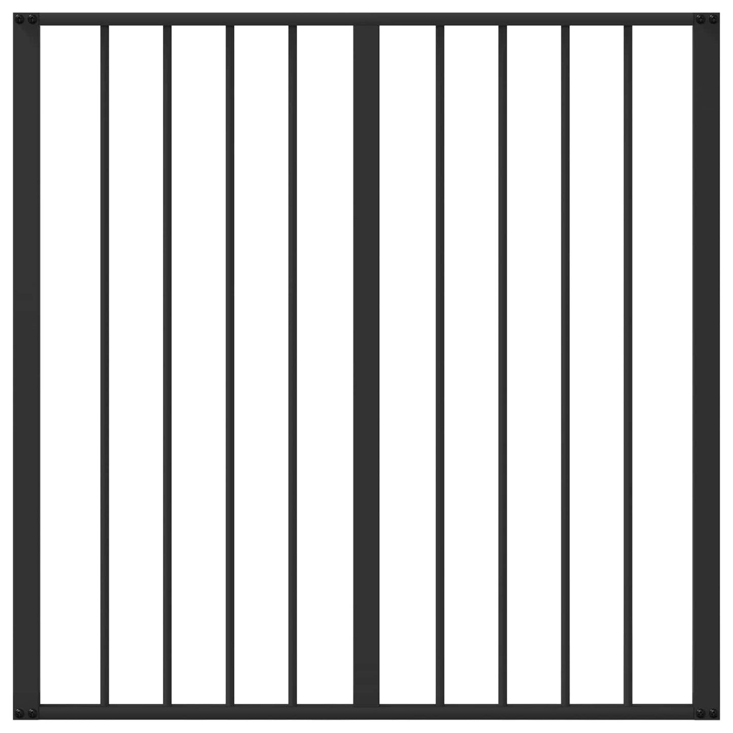 Dog Gate 6 pcs Black 80 x 80 cm Galvanised Steel