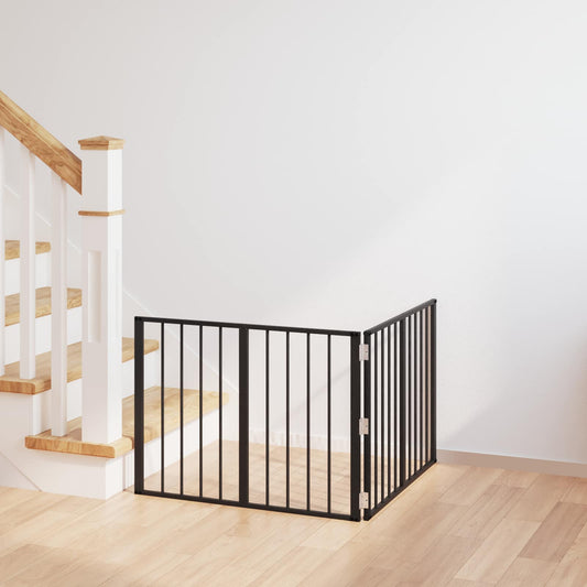 Dog Gate 2 pcs Black 80 x 60 cm Galvanised Steel