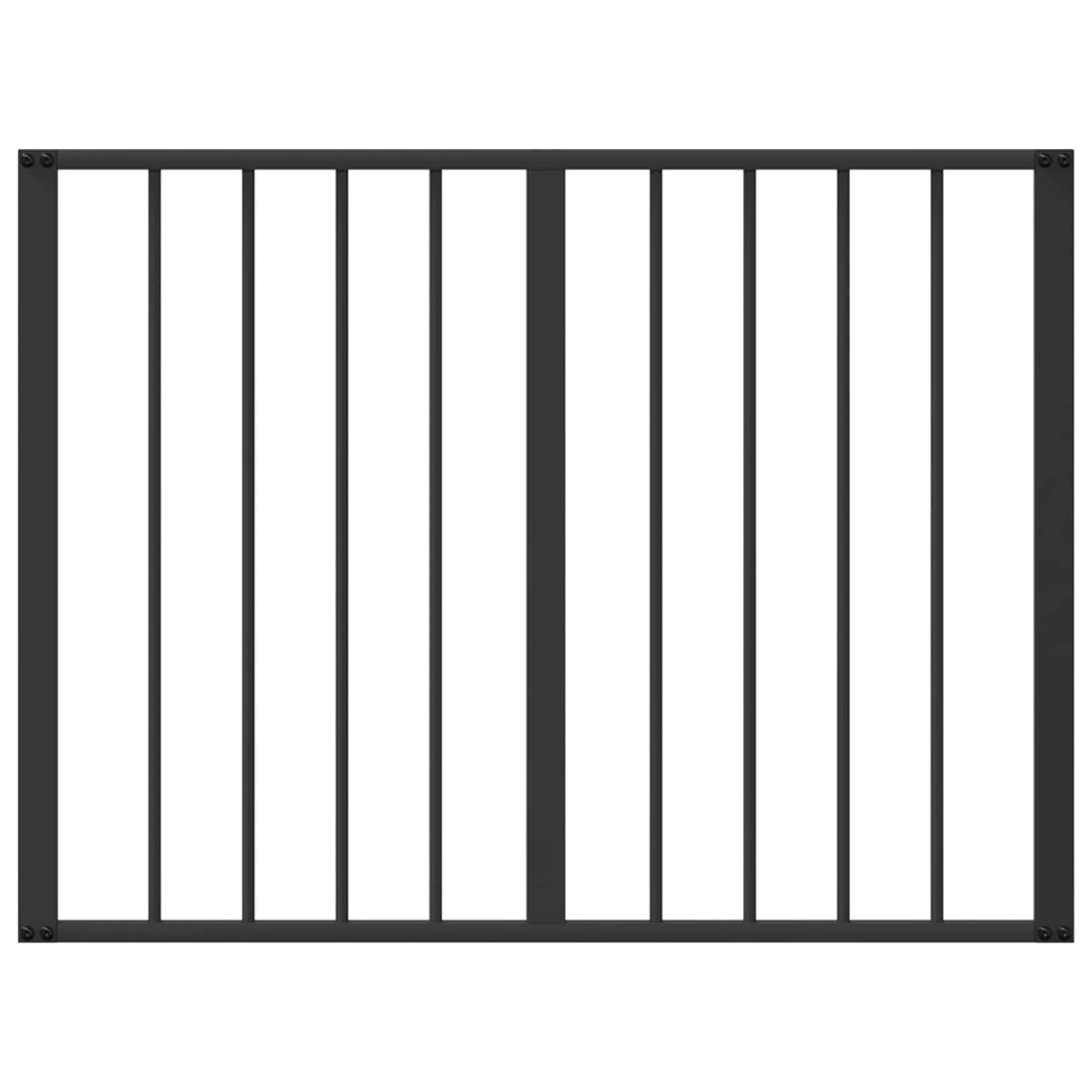 Dog Gate 6 pcs Black 80 x 60 cm Galvanised Steel