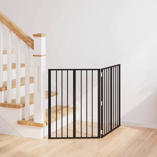 Dog Gate 2 pcs Black 60 x 80 cm Galvanised Steel