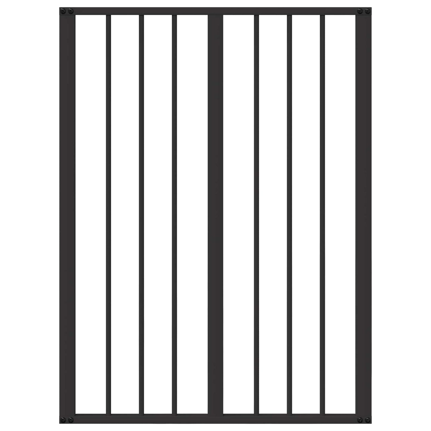 Dog Gate 10 pcs Black 60 x 80 cm Galvanised Steel