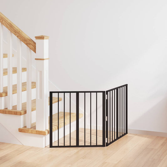 Dog Gate 2 pcs Black 60 x 60 cm Galvanised Steel