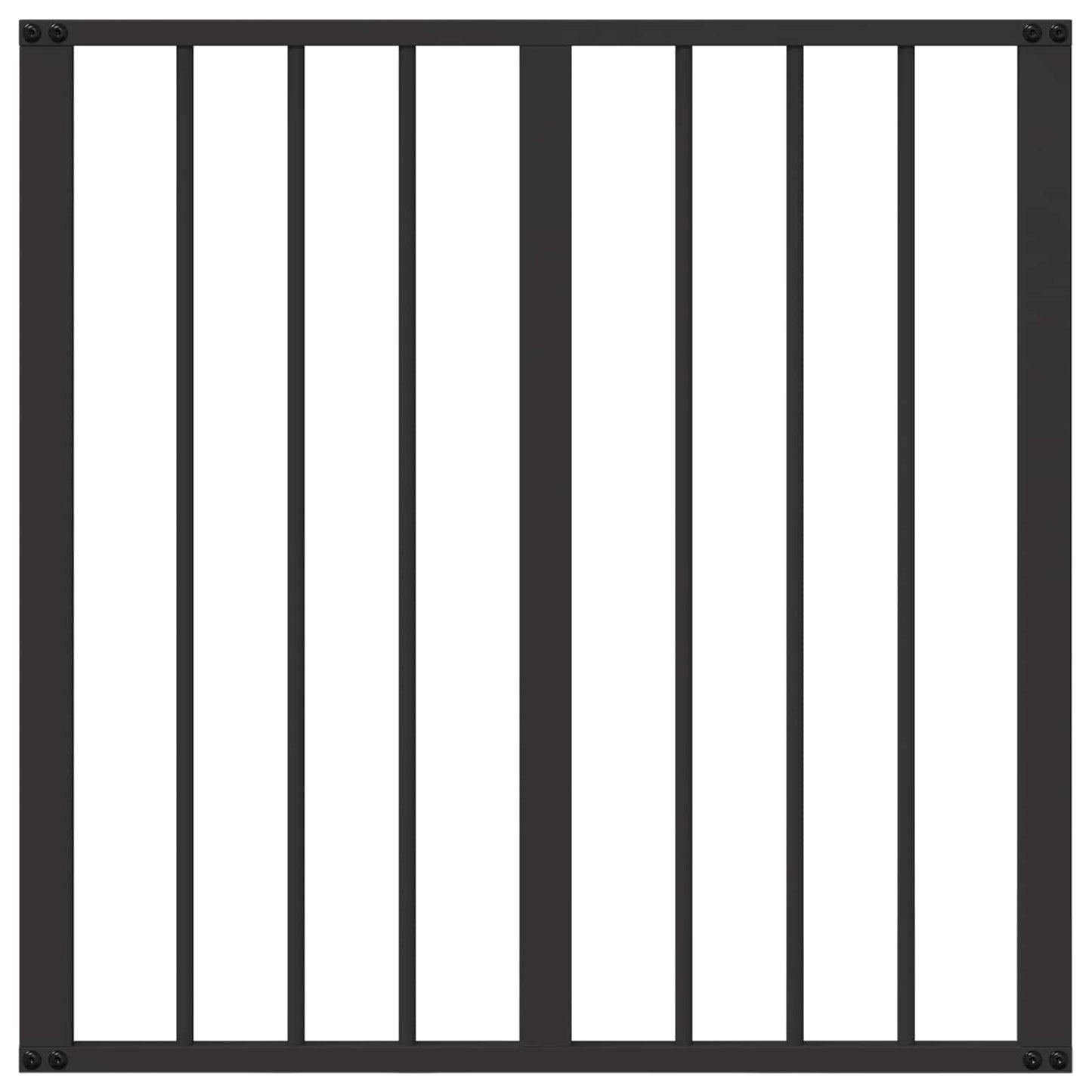 Dog Gate 8 pcs Black 60 x 60 cm Galvanised Steel