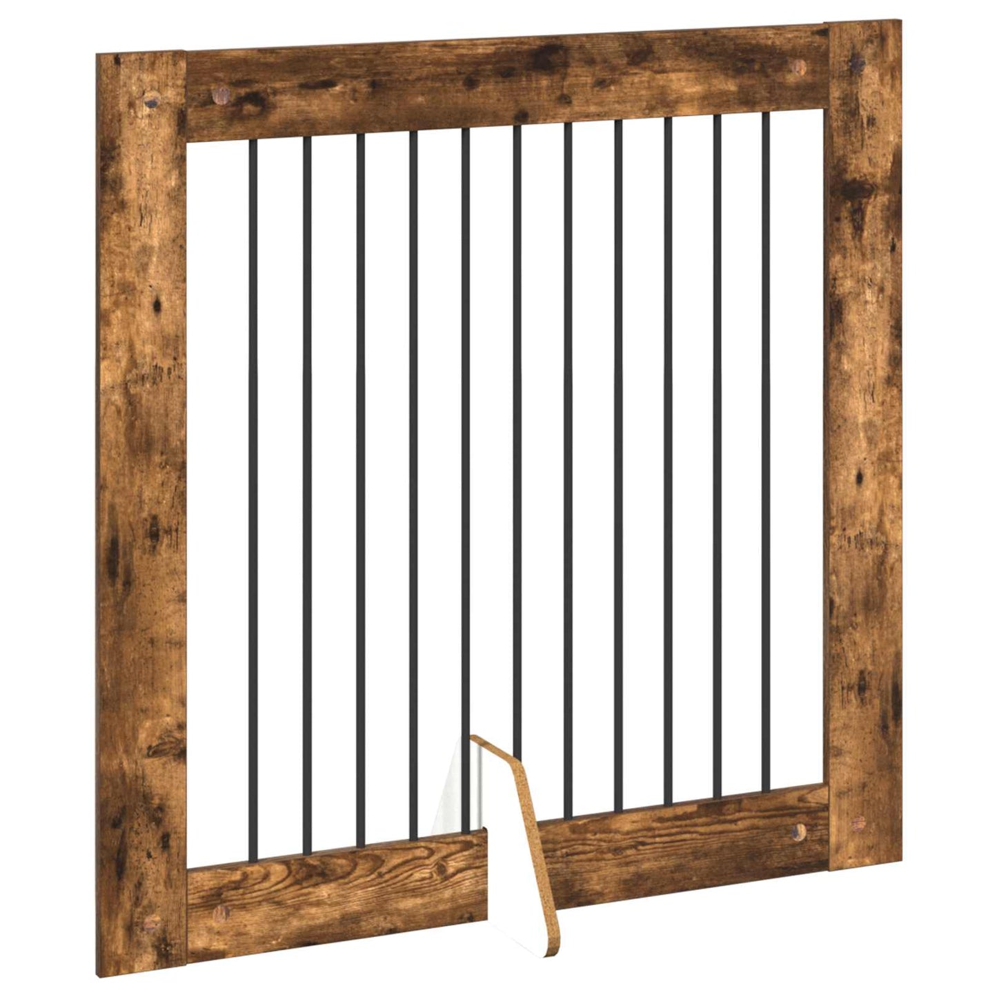 Foldable Dog Gate with Stands 2 pcs Smoked Oak 200.5 cm
