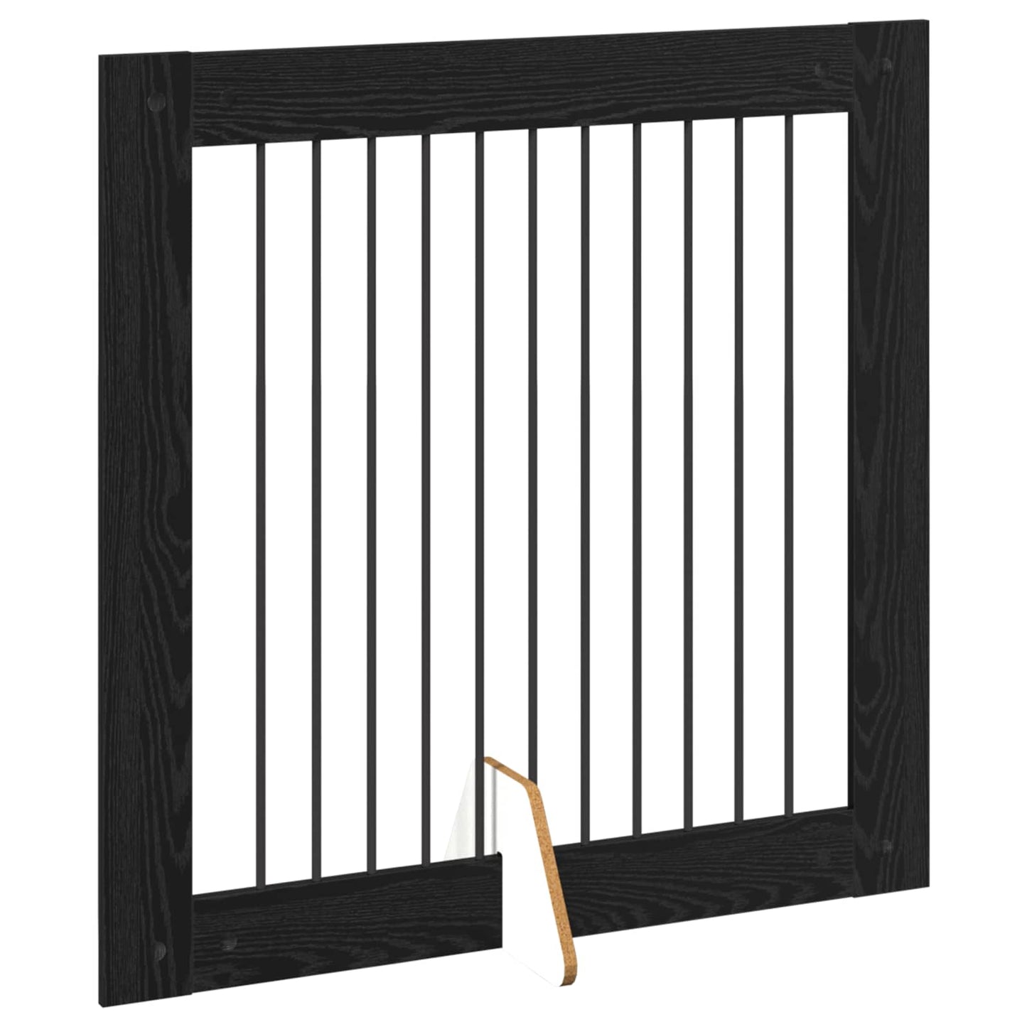Foldable Dog Gate with Stands 4 pcs Black Oak 401 cm