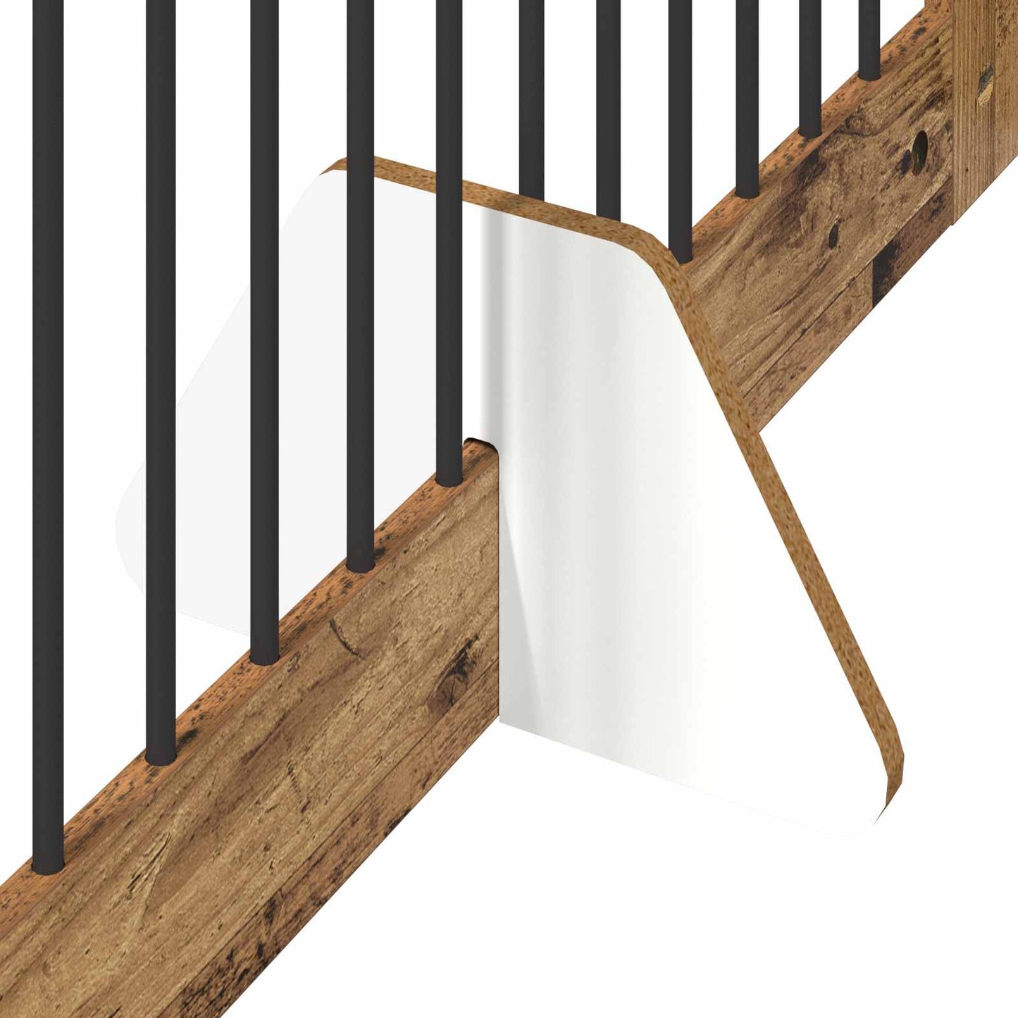 Dog Gate with Stands 4 pcs Old Wood 100 x 100 cm