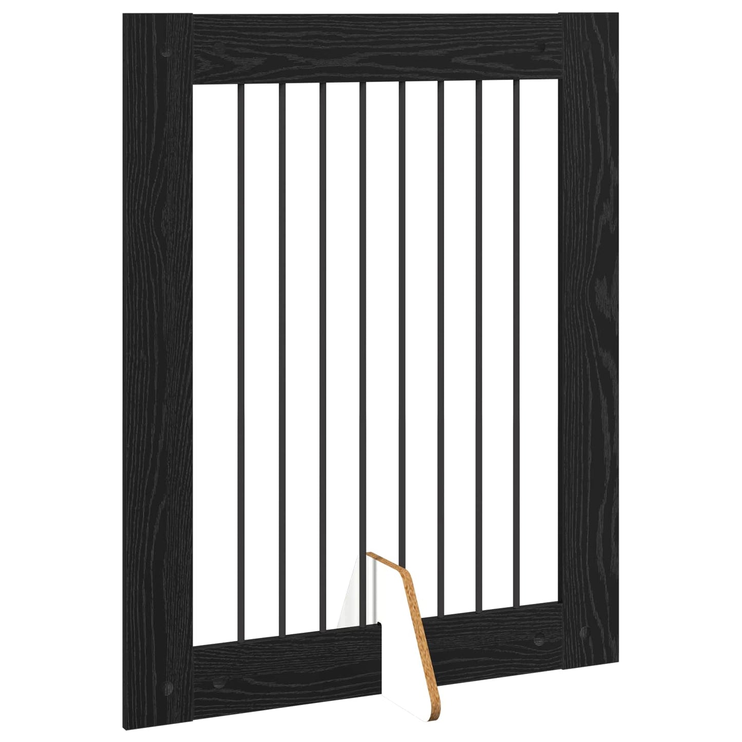 Foldable Dog Gate with Stands 2 pcs Black Oak 160.5 cm