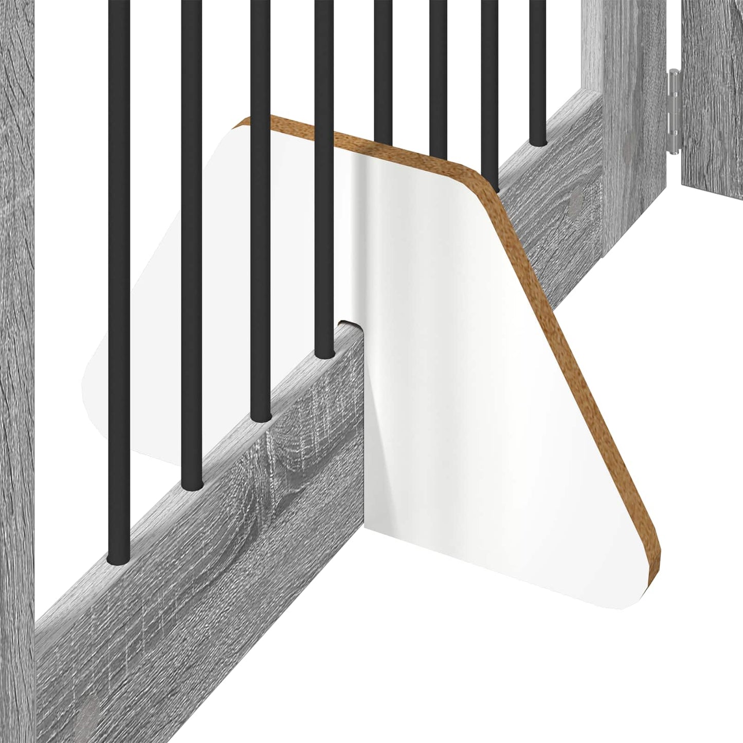 Foldable Dog Gate with Stands 2 pcs Grey Sonoma 160.5 cm