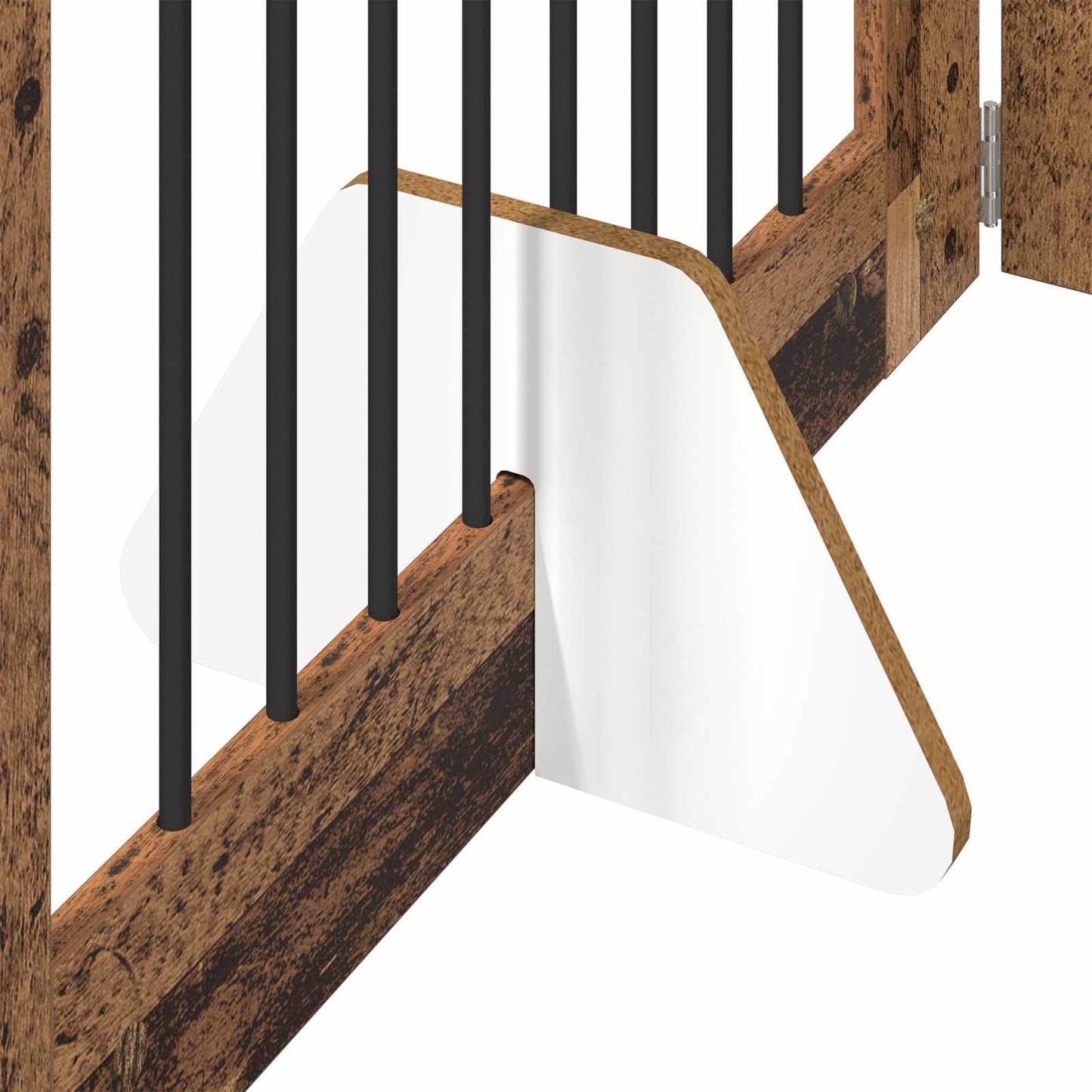 Dog Gate with Stands 2 pcs Old Wood 80 x 100 cm Engineered Wood