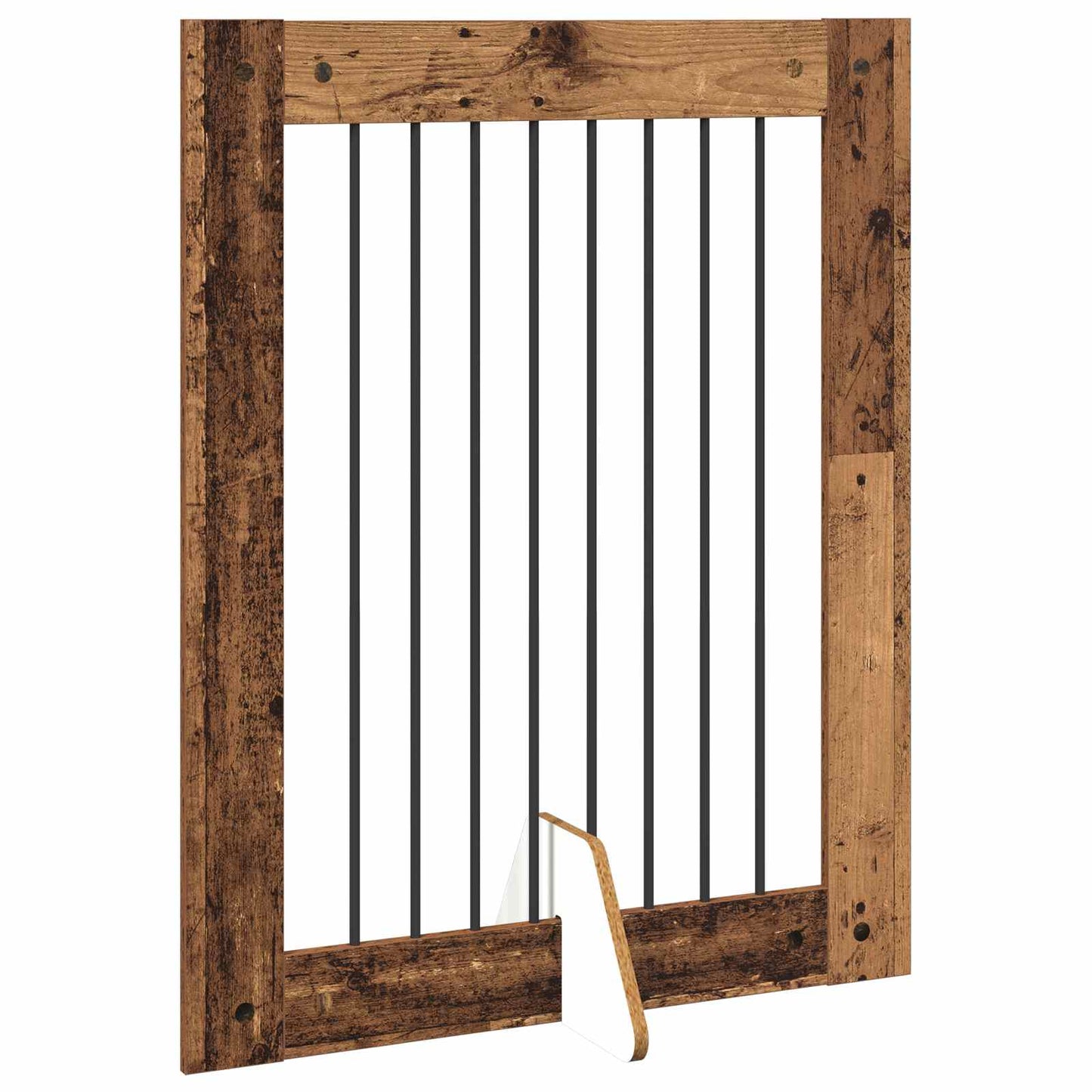 Dog Gate with Stands 2 pcs Old Wood 80 x 100 cm Engineered Wood